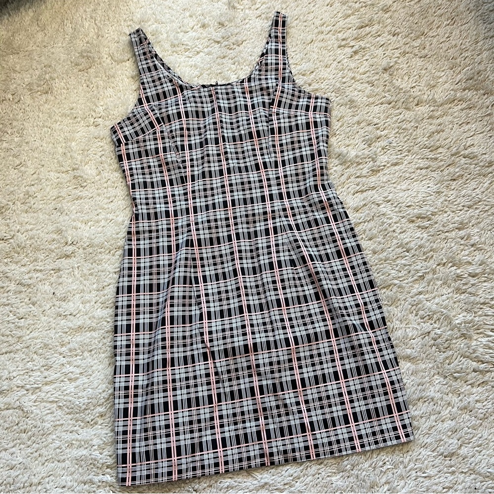 Knapp Studio Sleeveless Plaid 1990’s mini dress size 11